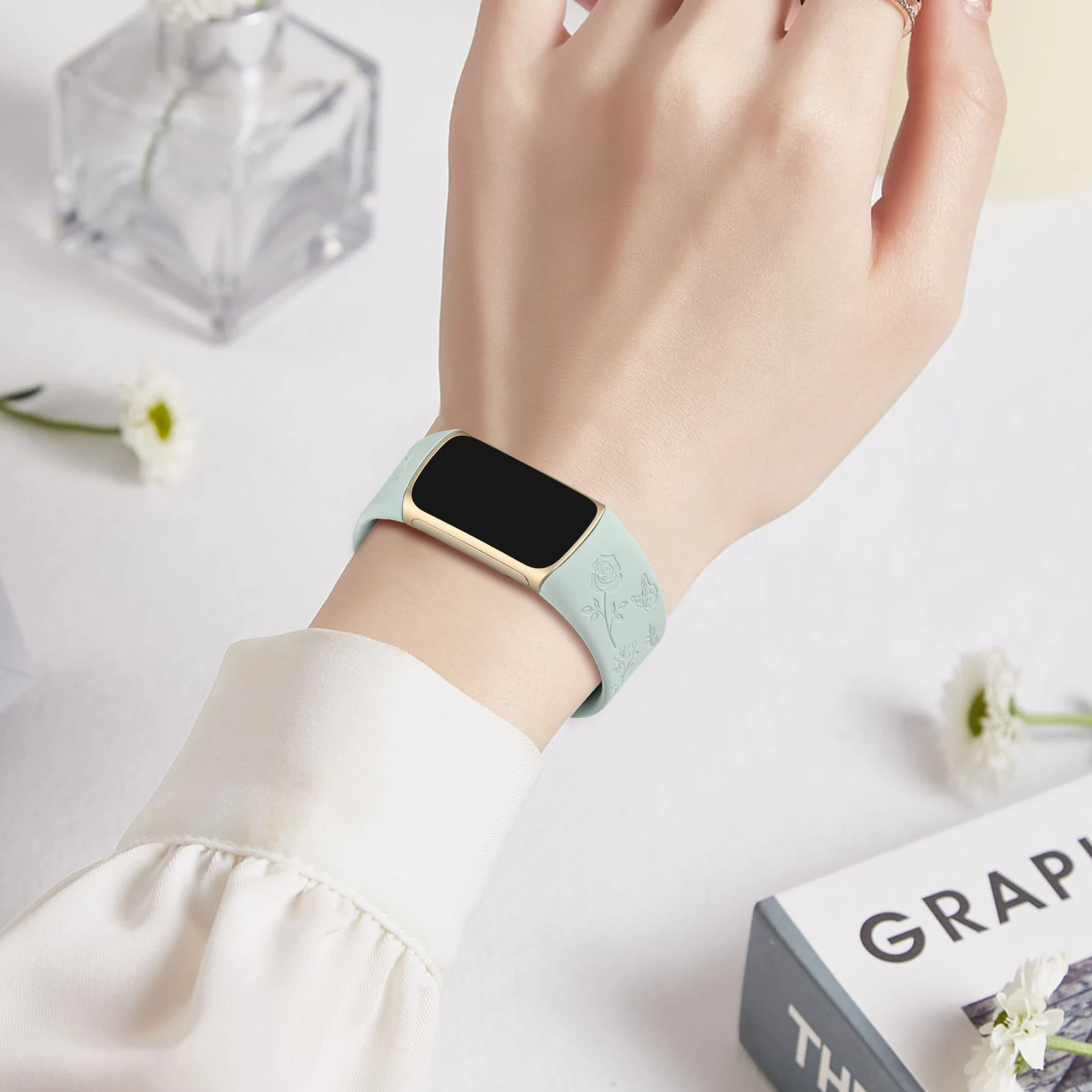 Silicone Floral Watch Band Replacement