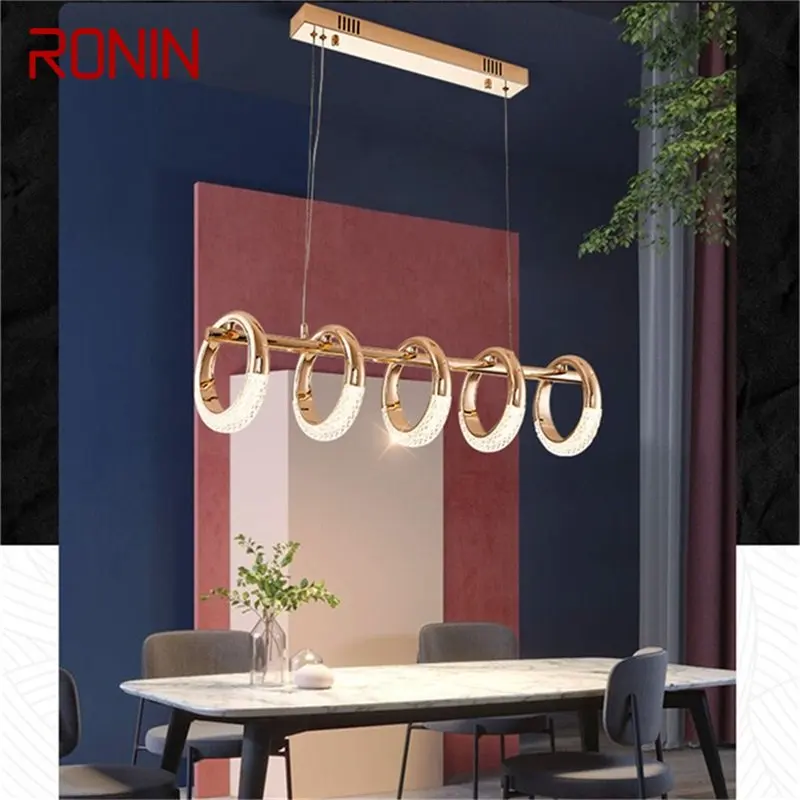 

RONIN Nordic Chandelier Lamp Fixtures Modern Pendant Lights Five Rings LED Home for Home Decoration