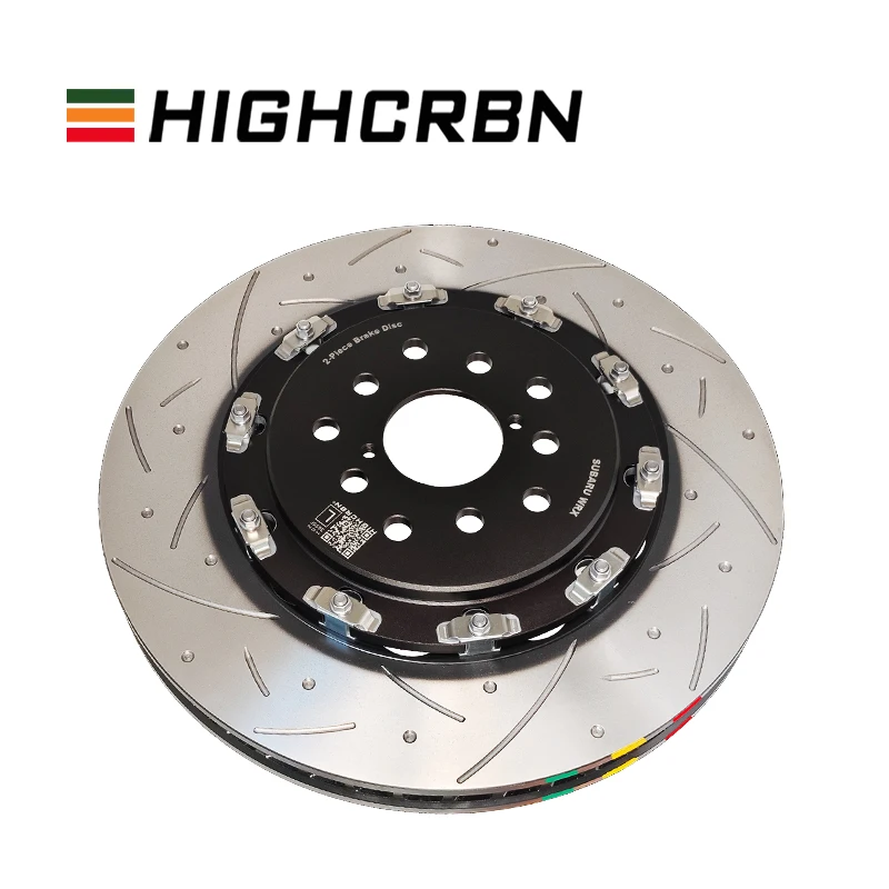 HIGHCRBN 370*32mm 2-piece Brake Disc Floating Front for Audi TT RS(8J3/8J9) OE#8J0615301E;8J0615301F