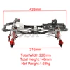 1/10 SCX10 II Carbon Fiber Chassis Rail Metal Frame RC Model Simulation Climbing Upgrade Car Refit Kit Parts with Portal Axles 3