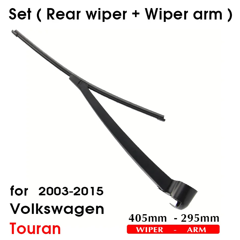 Kit Essuie-glace Arrière Pour Volkswagen Touran 2003-2009 - Bras + Lame - Remplacement Facile - Noir