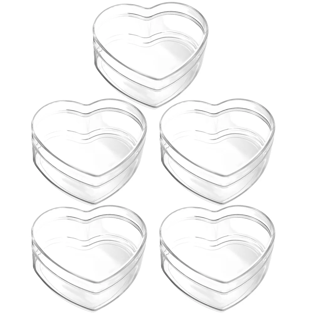 

Heart Shaped Candy Boxes Wedding Gift Boxes Party Treat Packing Carrier Transparent Acrylic Candy Boxes Party Favor