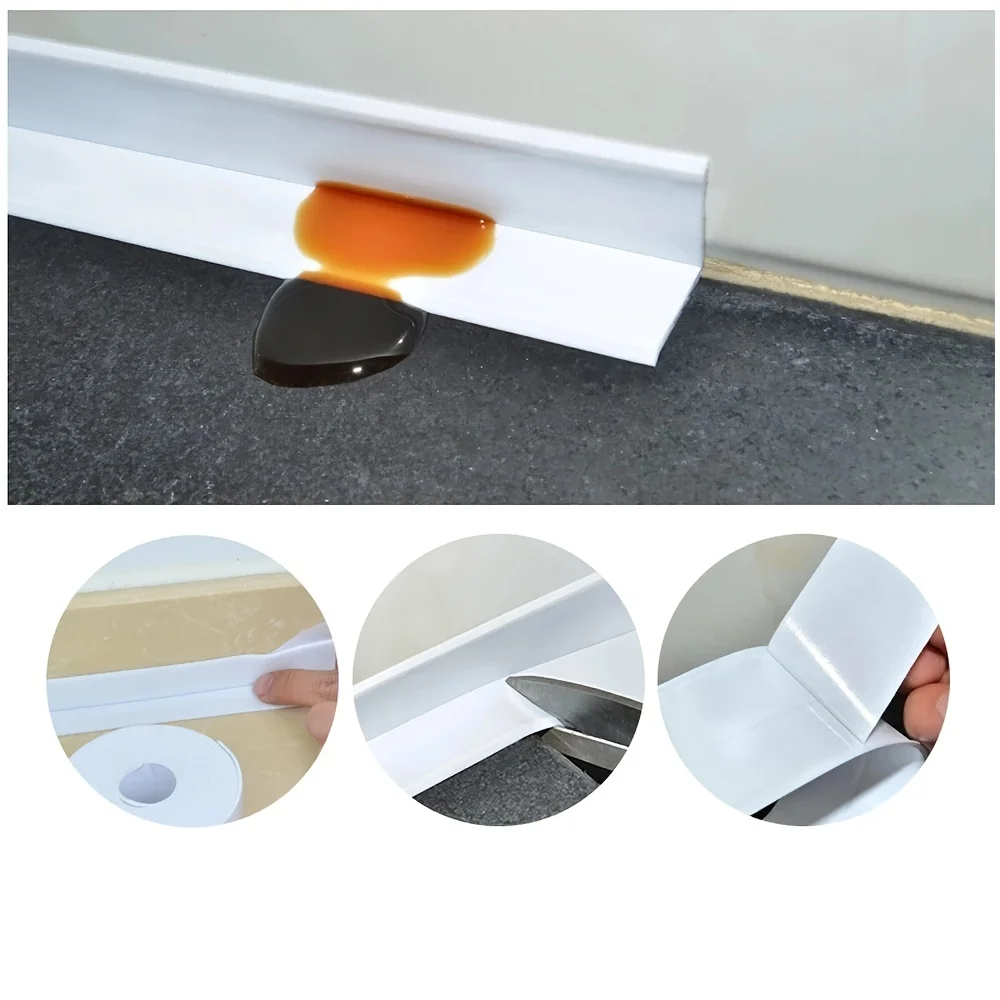 Sealing Strip Tape PVC Bathroom Bath Toilet Caulk Self Adhesive Waterproof Mildew Proof For Kitchen Sink Wall Corner