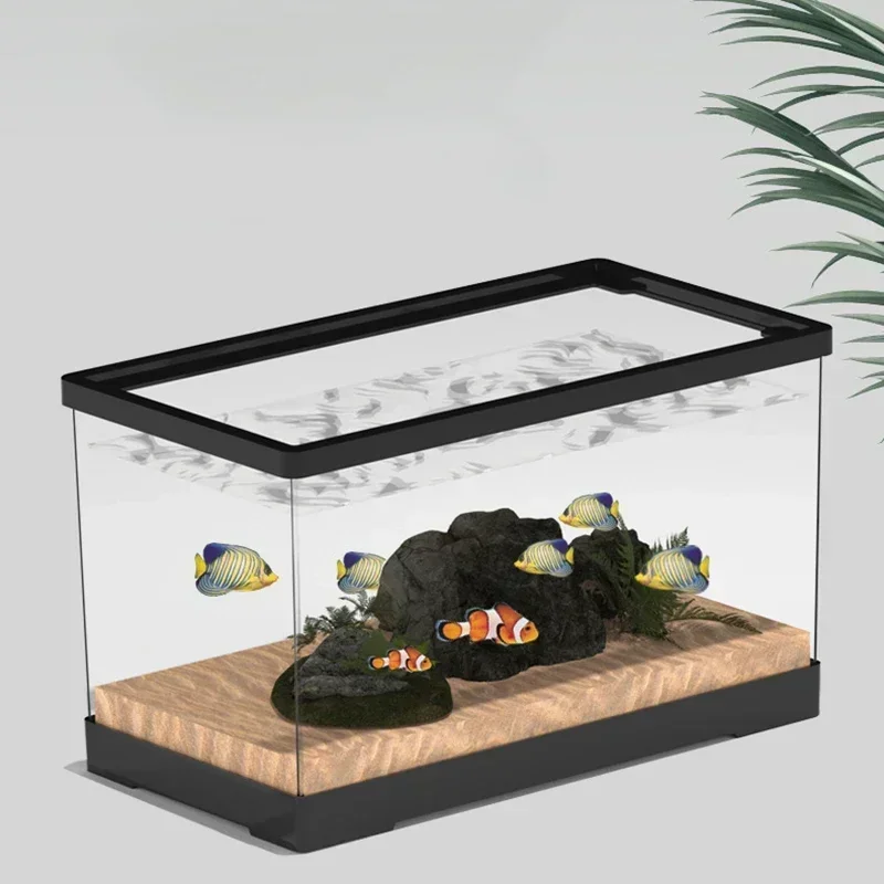 Transparent Aquariums and Fish Tanks Plastic PET Anti Drop Detachable Turtle Tank Aquarium Turtle Goldfish Tanks Breeding Box