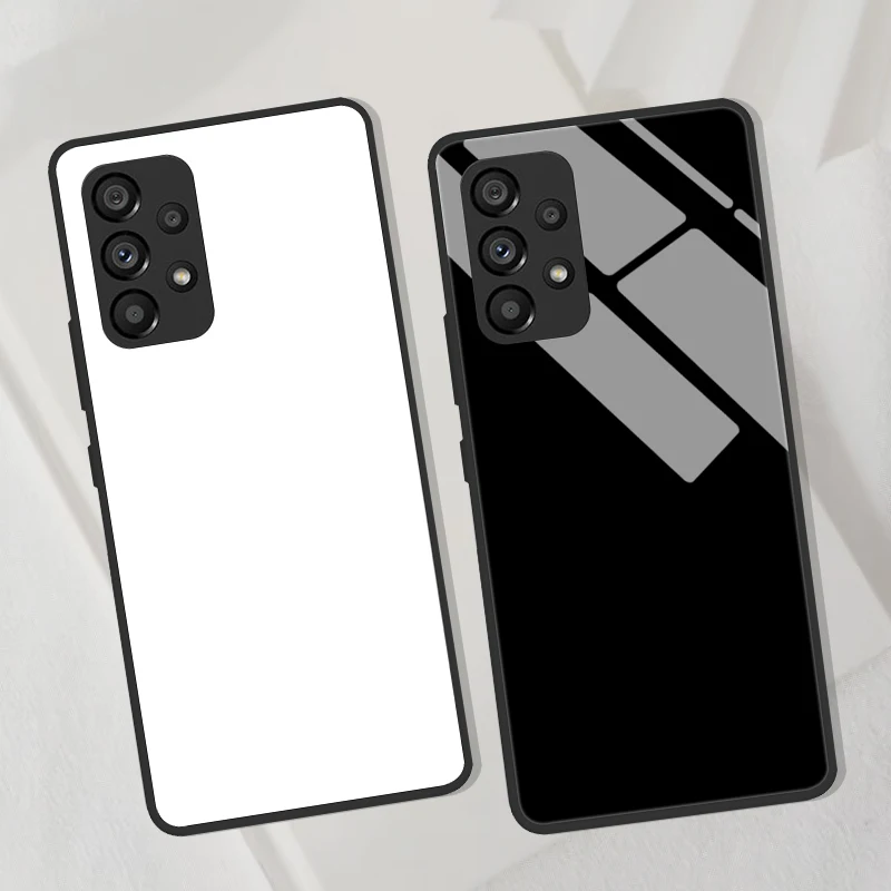 Luxury Tempered Glass Hard Back Bumper Phone Case