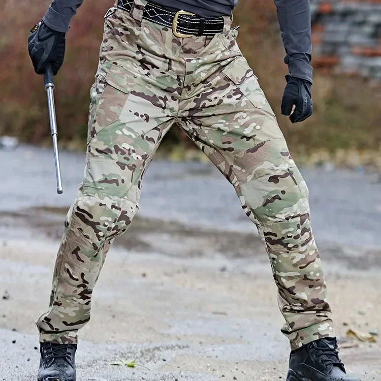 IX7 tactical pants men's trousers outdoor training pants multi-pocket autumn winter mountaineering mens work pants