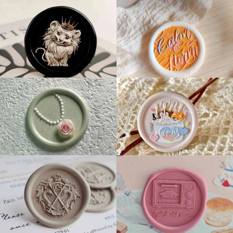 New Fire Lacquer Seal Multi-Layer Finely Carved Seal Head Cute Alien Relief Plant Stamp Root Series Stamp Copper Head Toy