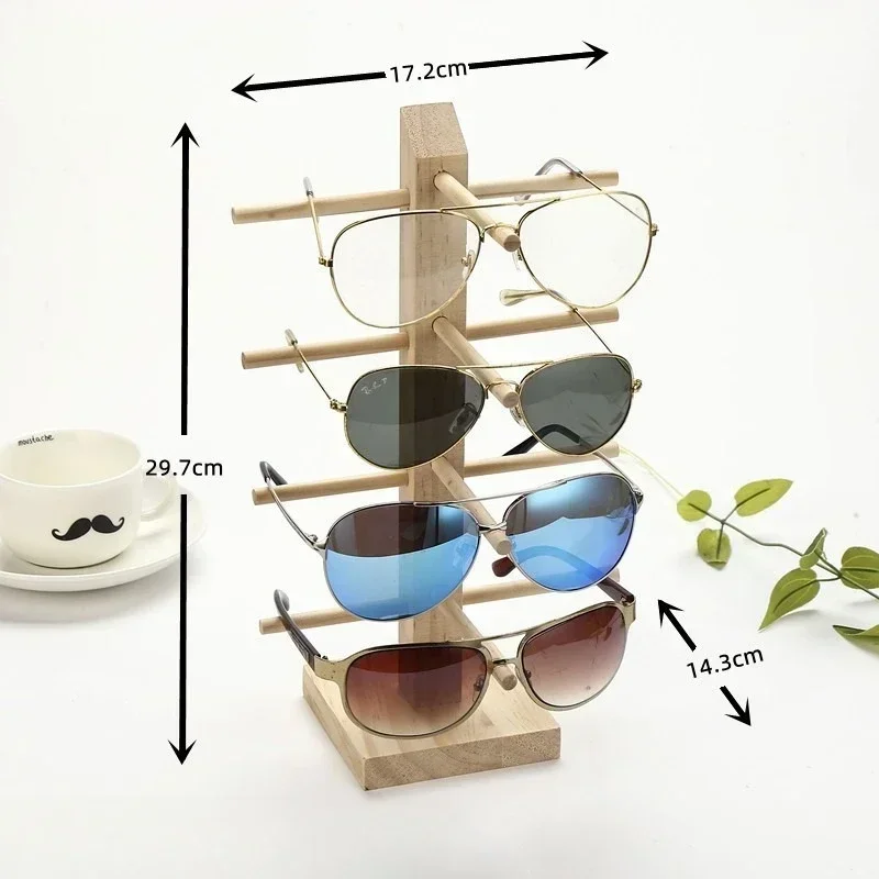 Multi Layers Wood Sunglass Display Racks Shelf Eyeglasses Show Stand Jewelry Holder For Multi Pairs Glasses Showcase Women 5