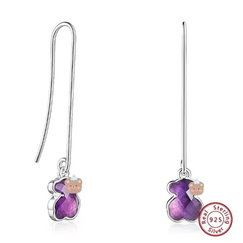 Charming Purple Bear Gemstone S925 Silver 1