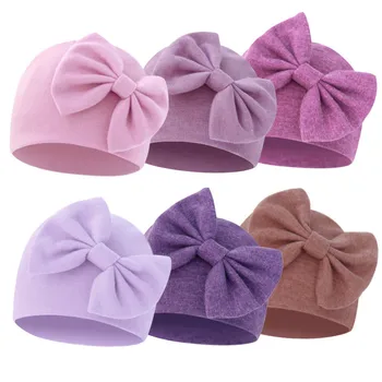 Cappello da ospedale per neonato Cappello da neonato morbido e carino per neonate Cappelli da turbante morbido con fiocco Cappelli da bambino per berretto da asilo nido