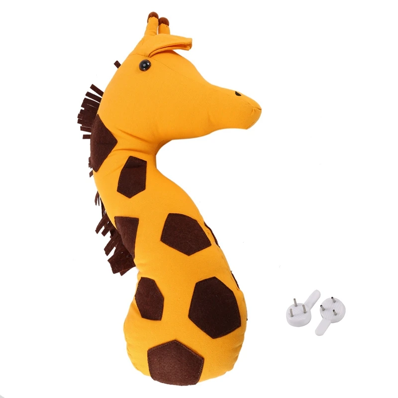 

3D Animal Head Wall Cute Stuffed Wall Hanging Toys Kids Room Animal Wall Sculptures