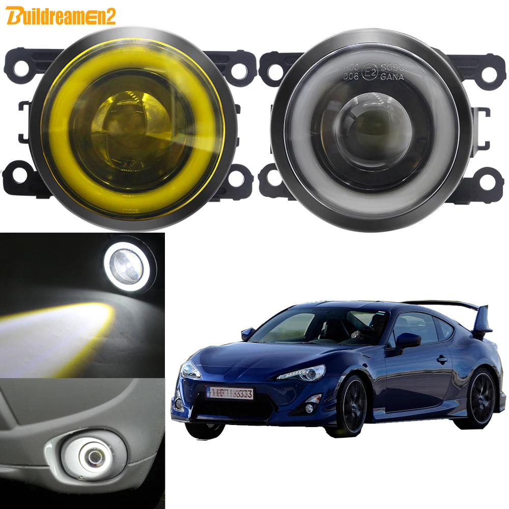 2-Pcs-Car-LED-COB-Fog-Light-with-Angel-Eye-DRL-30W-3000LM-Fog-Daytime ...