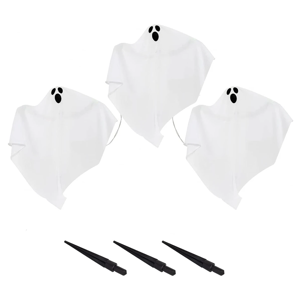 

3 шт., искусственный Призрак для Хэллоуина на открытом воздухе со звездами, розетка, страшный череп, украшения для дома с привидениями, реквизит