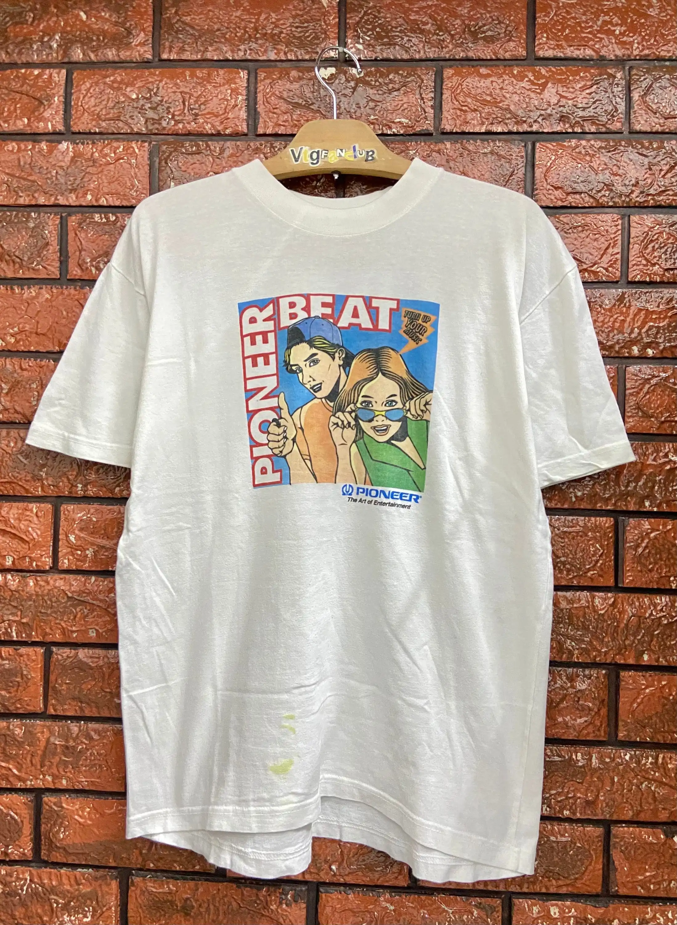 Maglietta Elettronica Trance Vintage Anni '90 Pioneer Beat System/