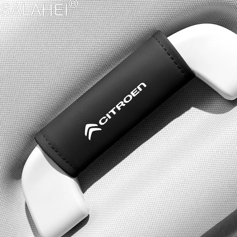 Per Citroen C3 C4 E-C4 X E-C3 C5 C-Elysee Leather Car Roof Bracciolo Pull Cover Maniglia Guanti Protezione Accessori Interni Auto
