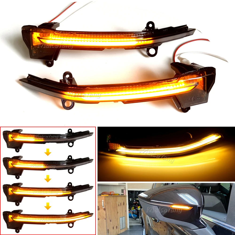 Nuovo 2Pcs Led Indicatore Di Direzione Dinamico Lampeggiante Indicatore Di Direzione Laterale Dell'Acqua Lampeggiante Per Seat Ateca Cupra Ateca Seat 
