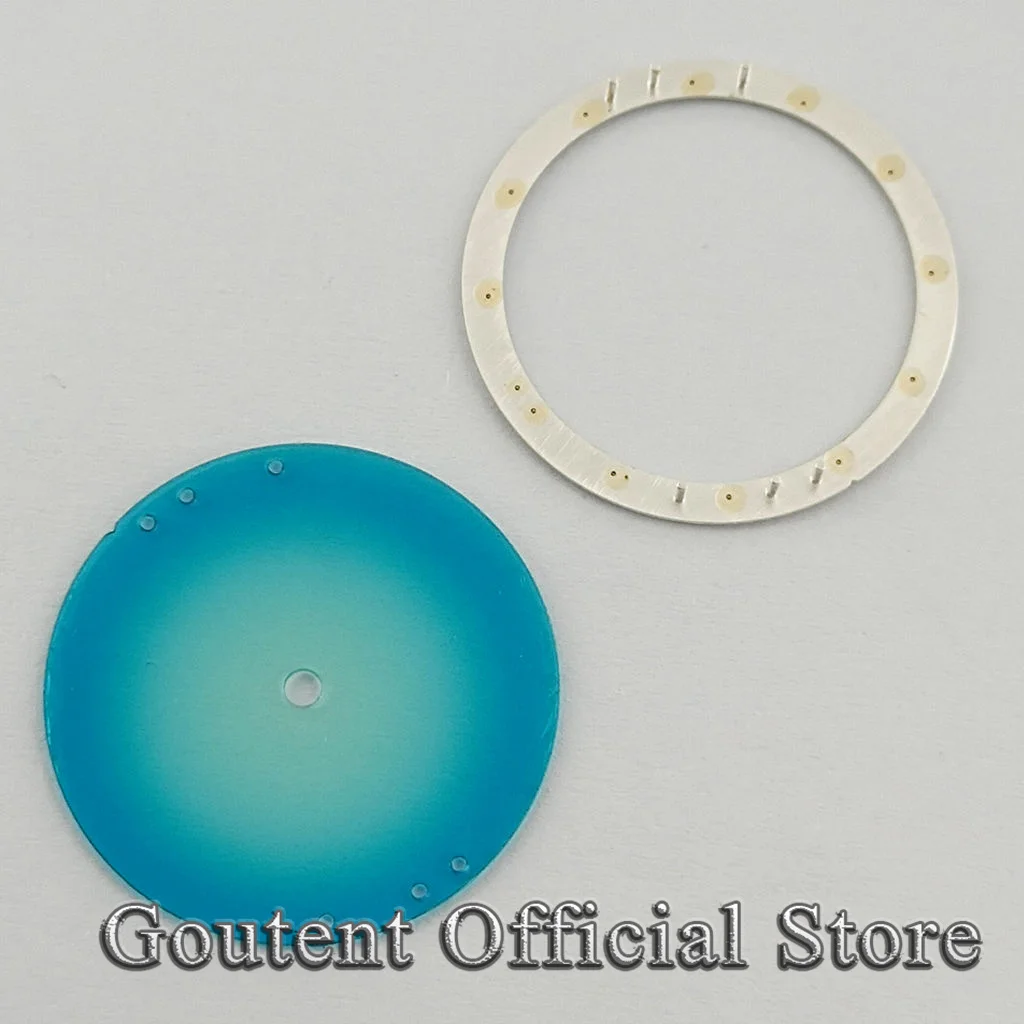 Goutent Elegant Black Blue White Perspective Dial with See-through Design for Automatic Movement Watches