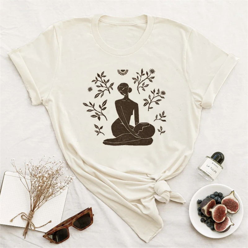

2022 Harajuku Retro Ladies T-shirt Cartoon Print T-shirt Ladies Short Sleeve O-neck Loose T-shirt Ladies Summer Casual T-shirt C