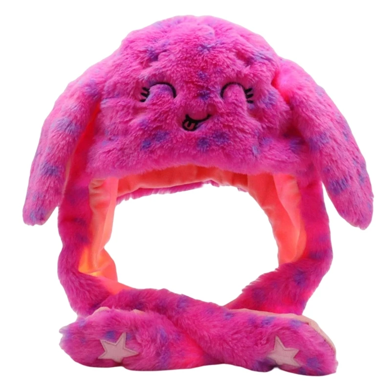 Luminous Plush Jumping Rabbit Ears Hat - Fun LED Cap