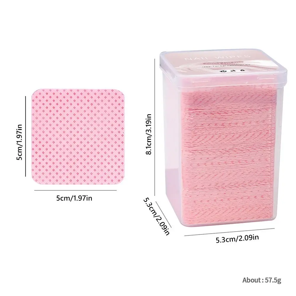 200개/박스 멀티컬러 네일 아트 클리닝 코튼 패드 보풀 없는 사각형 속눈썹 접착제 클리닝 패드 청소 도구 네일 케어 와이프