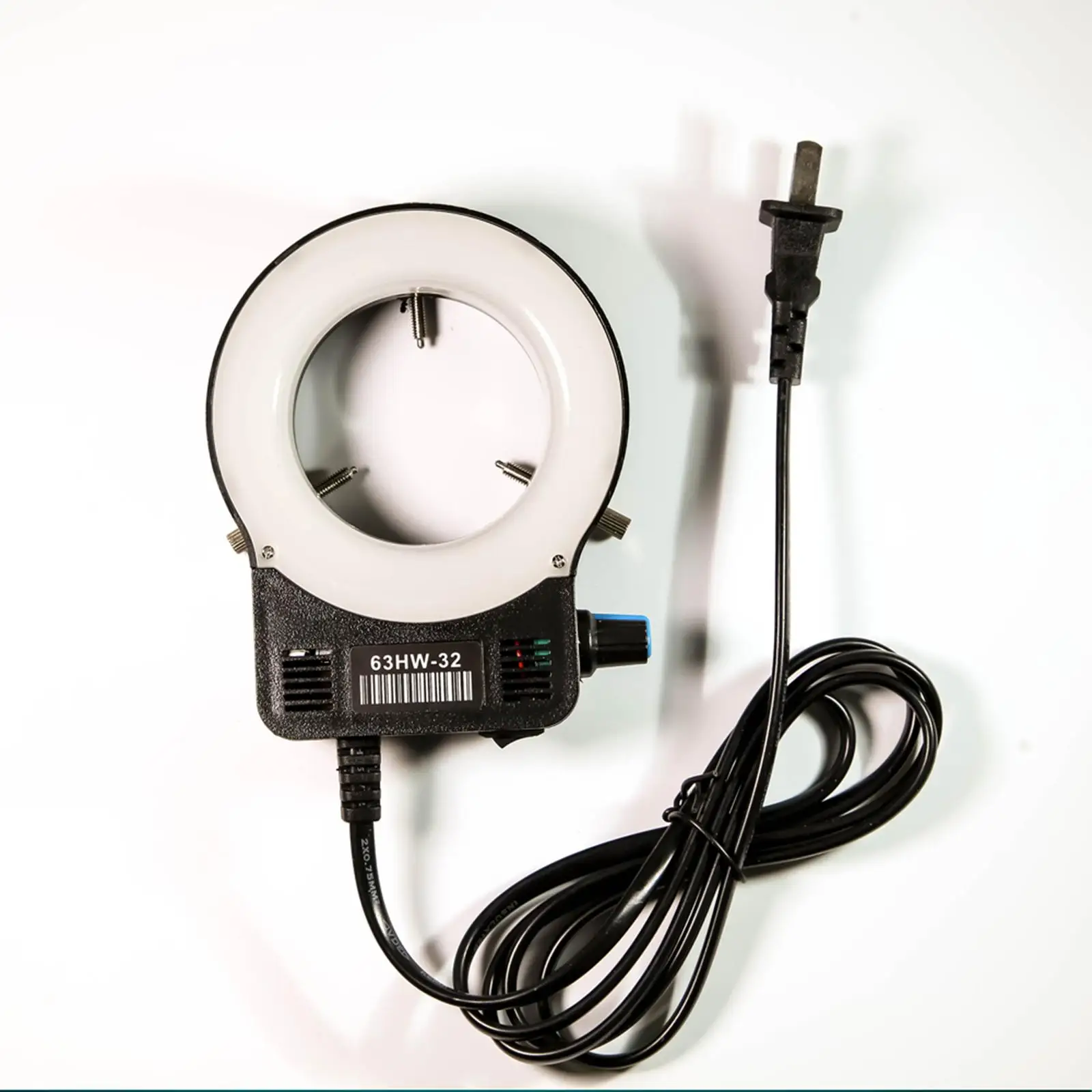 현미경 조절 가능 32 LED 링 라이트 일루미네이터 110V, 강력하고 집중된 그림자 없는 조명 전문가용 미국산