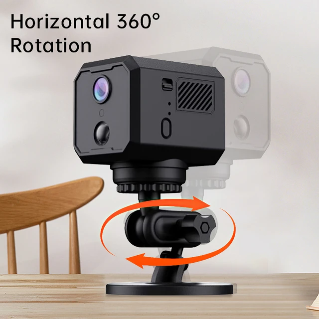 Mini 5MP Horizontal Rotate Tuya Smart WiFi Rechargeable Battery Pan Night Vision Motion Tracking CCTV Security Network IP Camera 4