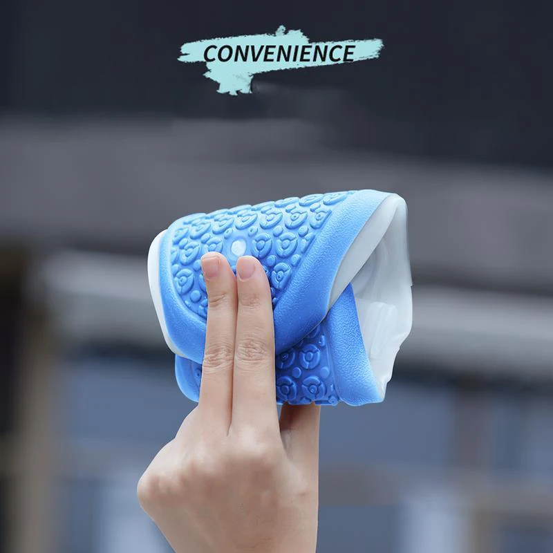 Shoe Waterproof Cover Men Women Rain Shoes New Blue Overshoes Washable Portable Big Open TPE Shoe Cover Button Durable Galoshes shoe covers