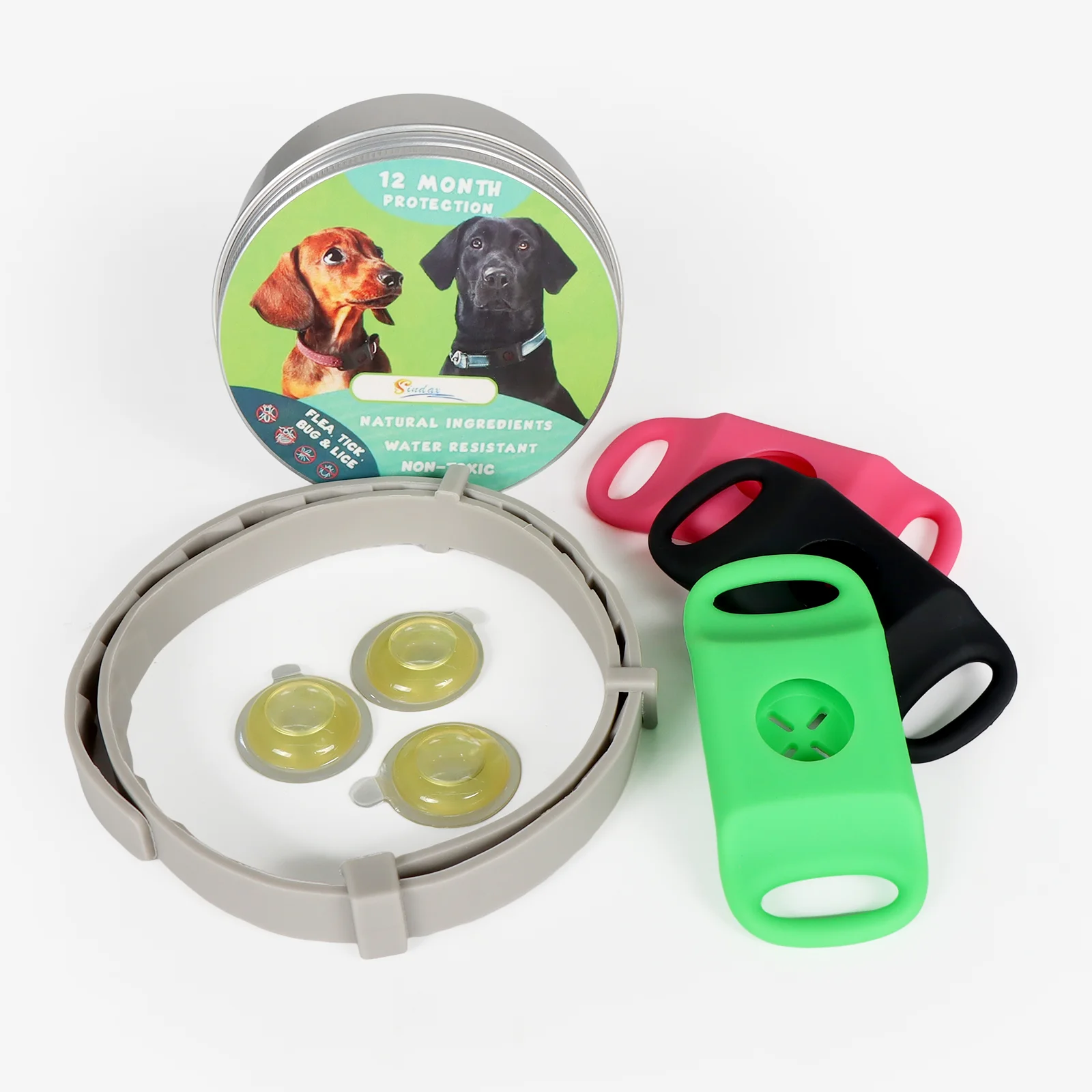 Pet Care Kit Natural Ingredients With Essential Oils Adjustable Prevention Collar Waterproof Silicone Accessories for Daily Dog