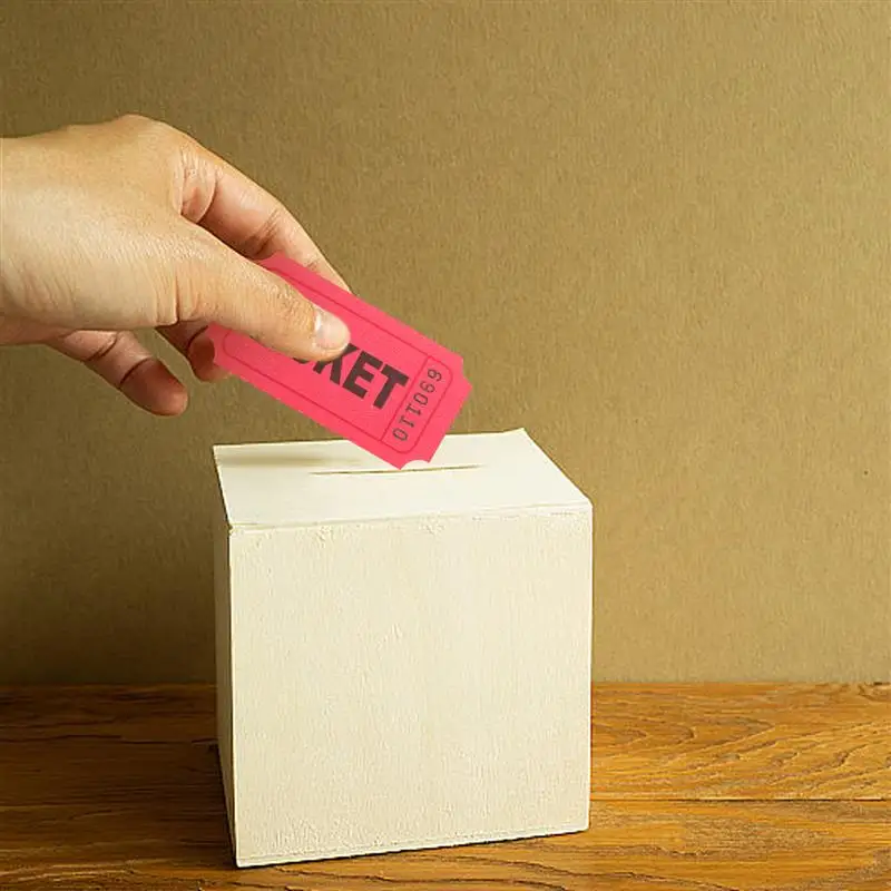 100 Billets De Tombola Rouges Numérotés - Pour événements, Loteries, Collectes De Fonds