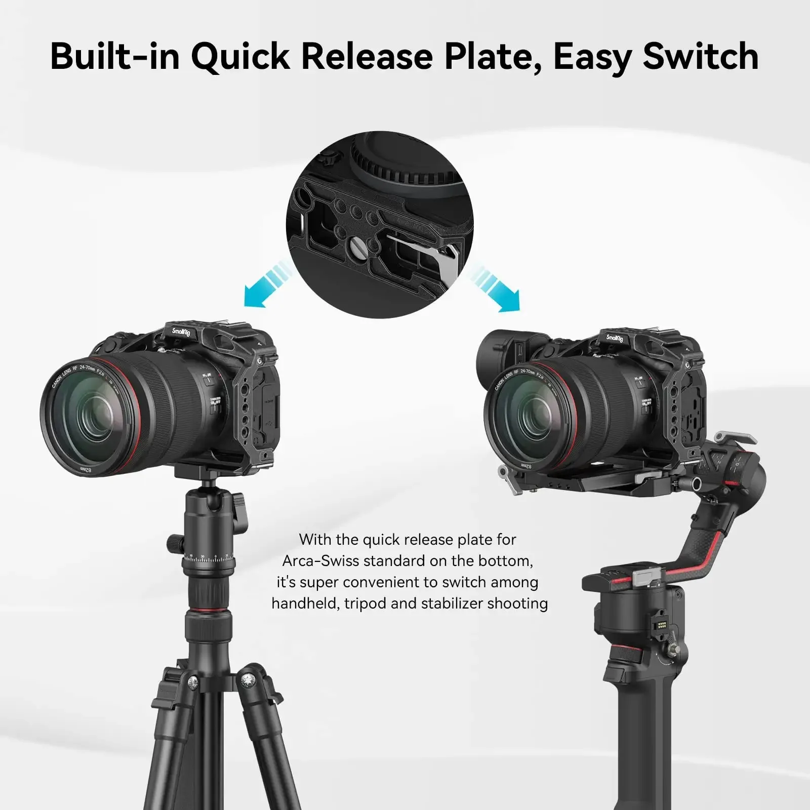 Smallrig-カメラケージ,canoneos r7 r10,arca付きケージ,dji rs3 Smallrig-カメラケージ,canoneos r7 r10,arca付きケージ,dji rs3