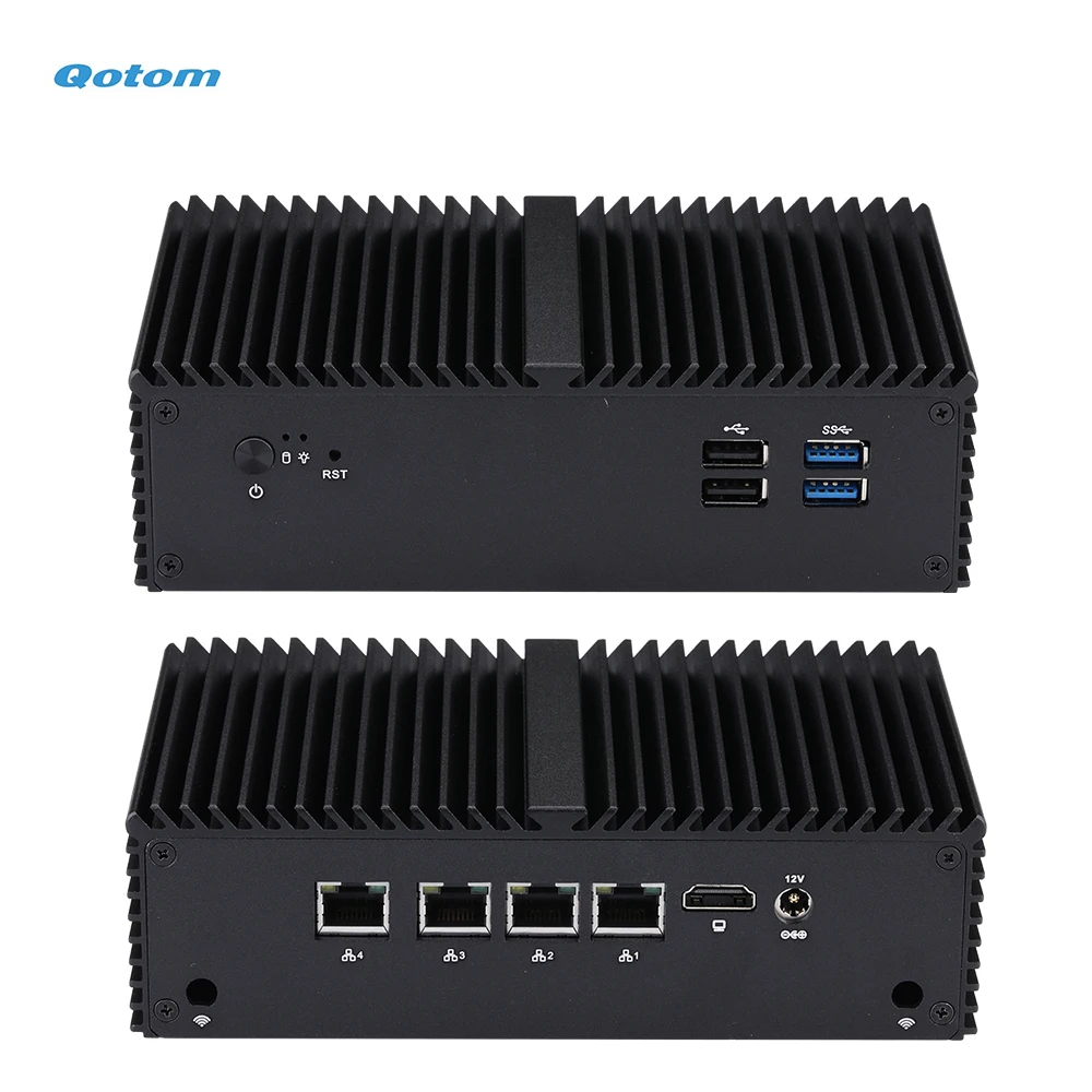 Qotom Mini PC J6412 Quad Core 2.0 GHz 4x Realtek Gigabit LAN Pfsense Untangle OPNsense Router Firewall 3
