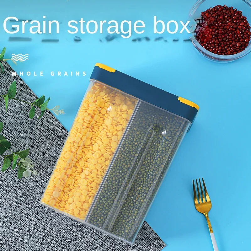 Plastic Cereal Dispenser Storage Box Kitchen Food Grain Rice Container Nice Kitchen Rice Storage