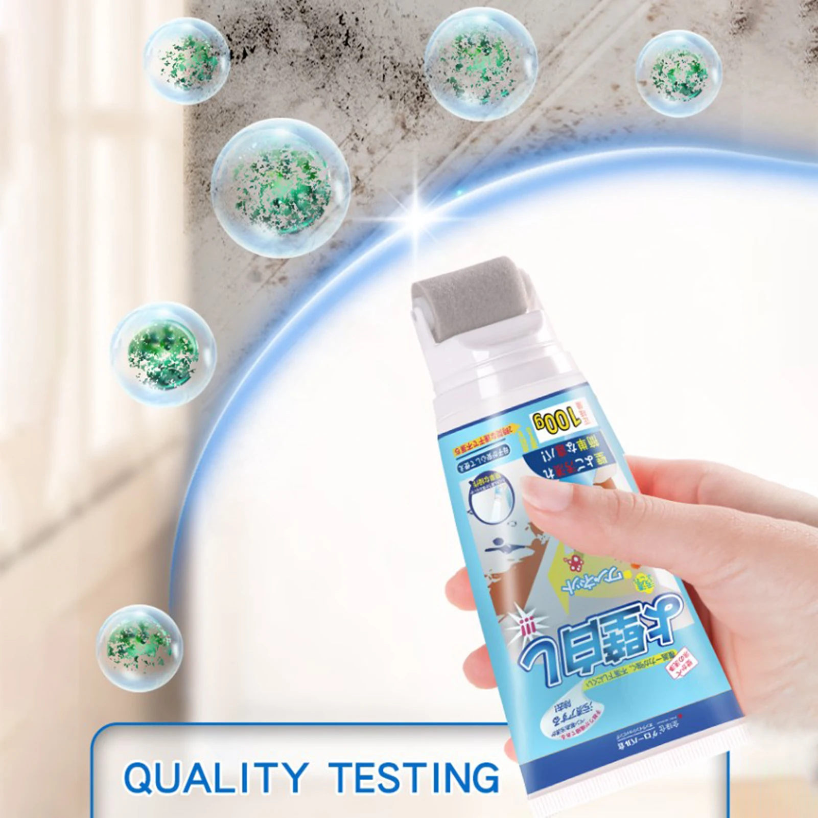 Wall Mending Agent Drywall Patch Self-brushing Rollers Wall Cabinet White Paint for Nail Hole Cracks Potholes