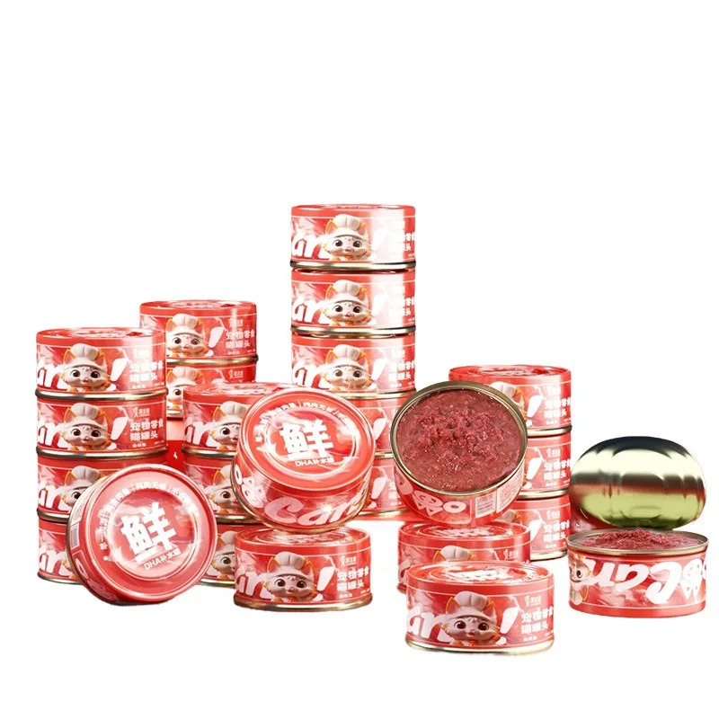 Cat Snacks 85g DHA Marine Fish Canned Selected Tuna High Protein Adult Cats Kitten Hydration Fattening Wet Food Pet Snacks