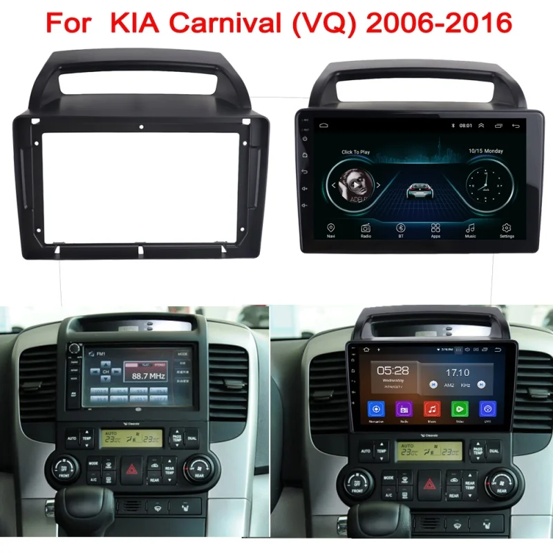 

9inch big screen universal Car radio Frame Adapter Kits Fascia Panel For KIA Carnival VQ 2006-2016 car panel Radio Audio Dash