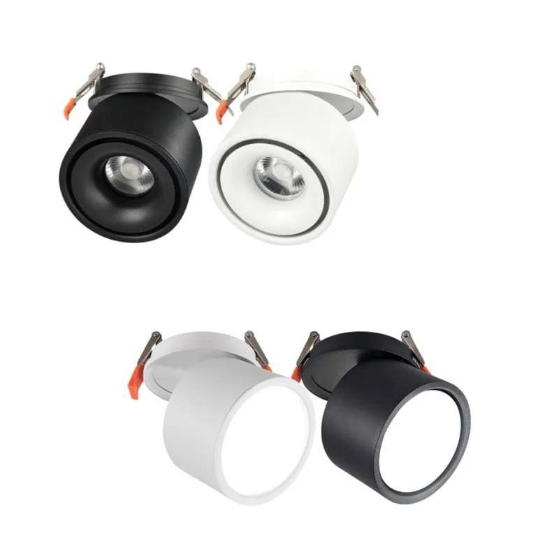 

Recessed dimmable LED downlight Anti-glare Foldable 360 degree rotating Spotlight Ceiling Light AC85-265V Indoor Lighting