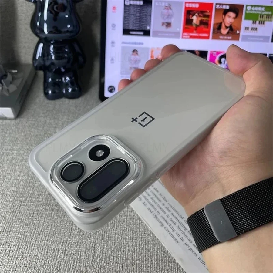 Transparent Soft TPU Phone Case with Camera Lens Protector Film Cover