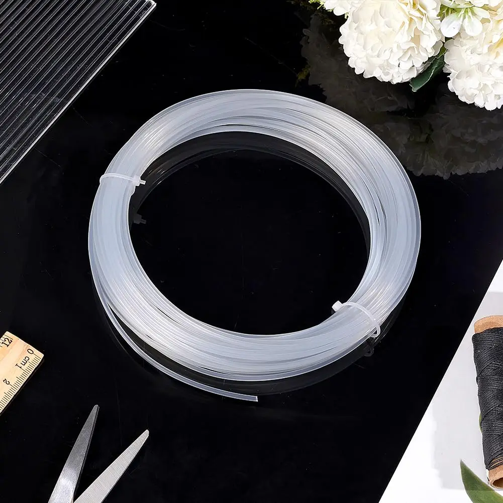 Plastic Boning PP Corset Strips Corset Boning Round Stays Clear for Crafts Wedding Dress Nursing Caps Gowns