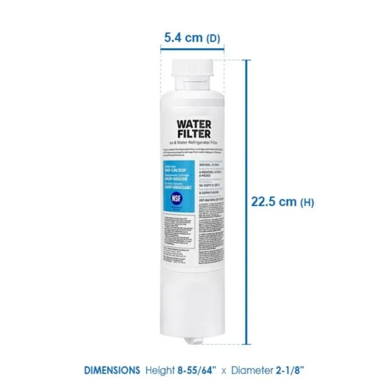 Replace Refrigerator Water Filter Samsung DA29-00020B，HAF-CIN/EXP, RF28HFEDBSR,DA29-00020A/B(1-5Packs)