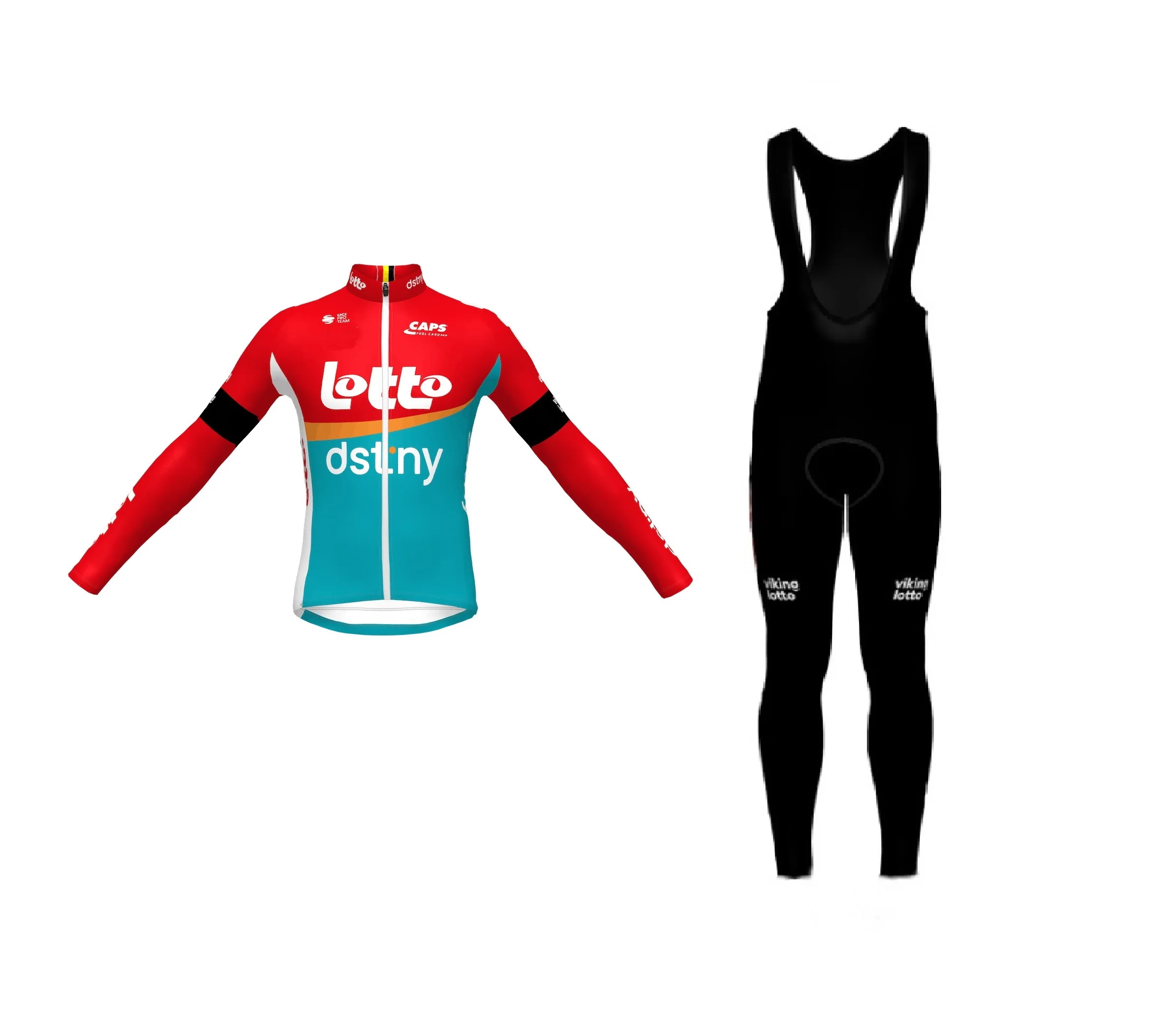 

WINTER FLEECE THERMAL 2023 Lotto Dstny TEAM Cycling Jersey Long Sleeve Bicycle Clothing With Bib PANTS Ropa Ciclismo