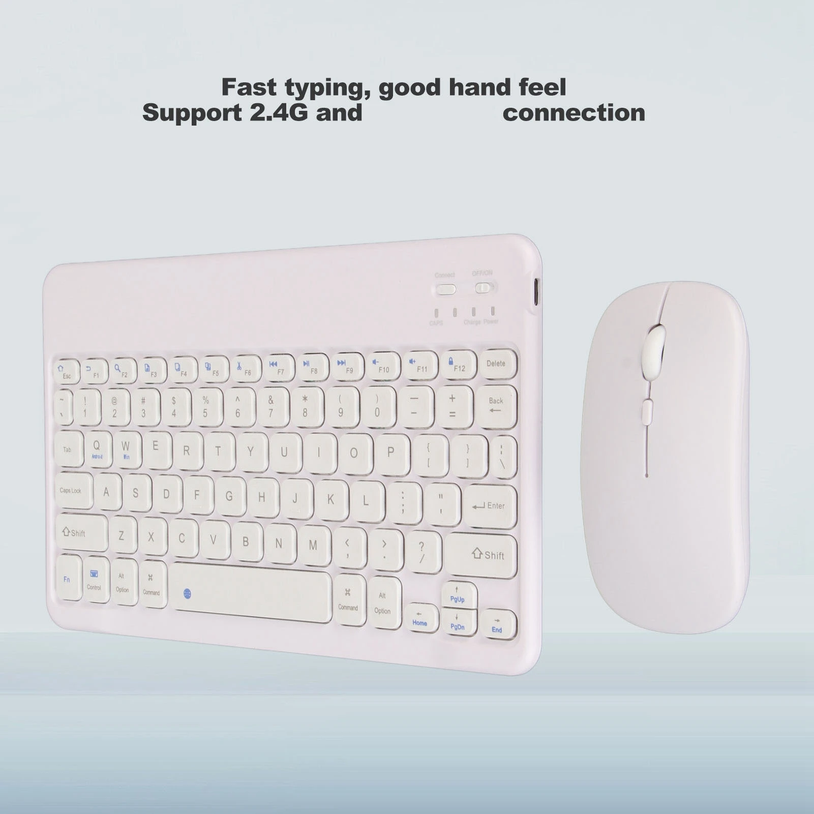 【New】Bluetooth Keyboard Mouse Lightweight Waterproof Keyboard and Mouse Combo Wireless 10 Inch Dustproof for Windows for Laptop