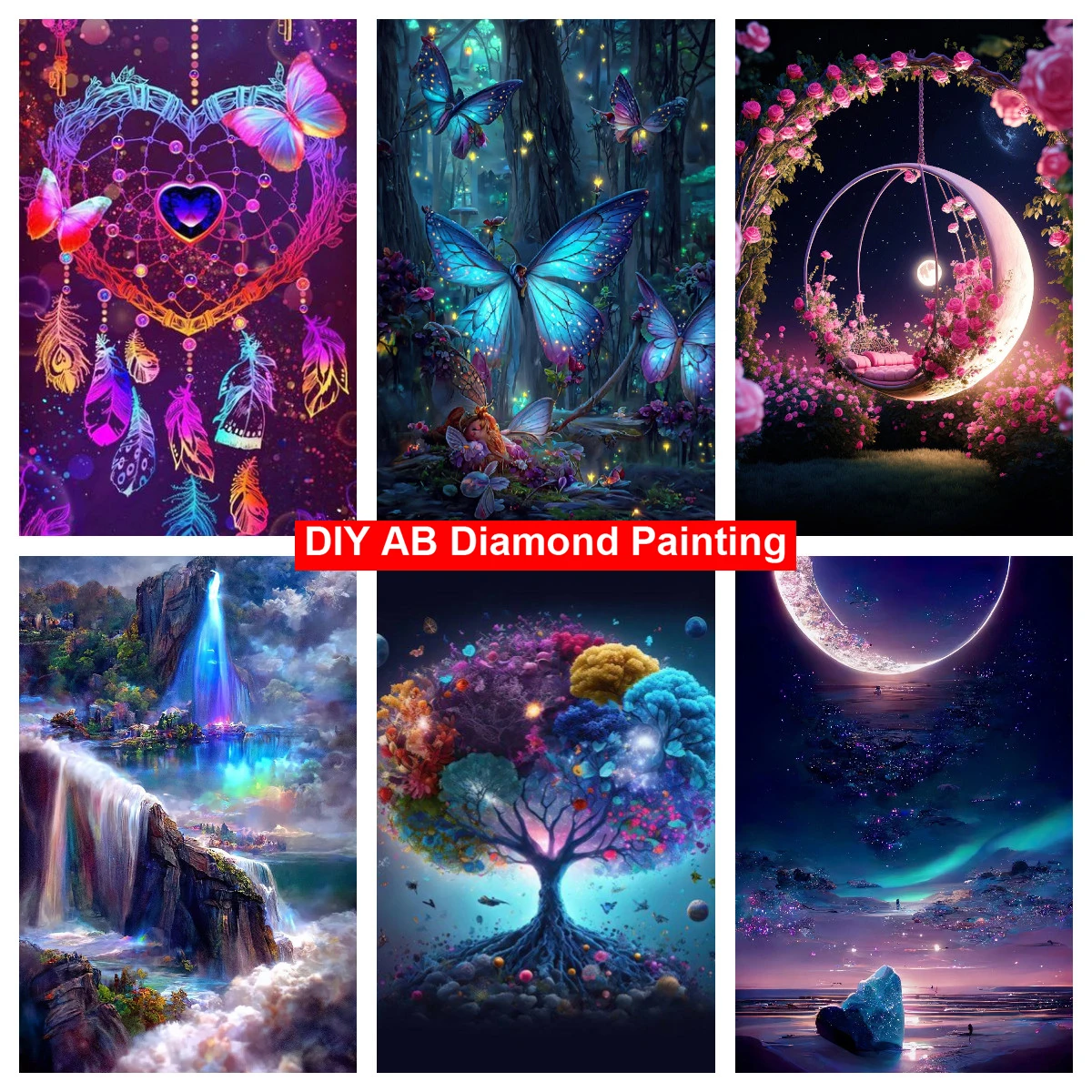 Sunset Diamond Painting Beads  Diamond Painting Butterflies - 5d Diamond  Painting - Aliexpress