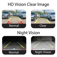 170 °   Caméra de recul AHD grand angle pour voiture, résolution double 720P/1080P, vision nocturne IR améliorée, étanche, caméra de recul universelle 3