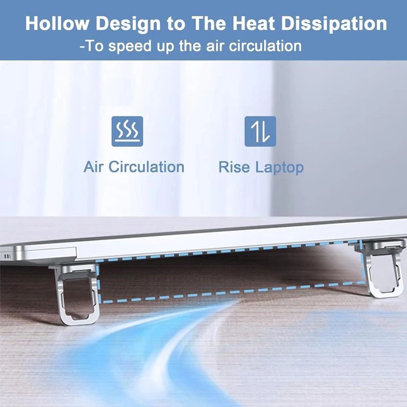 Suporte para Laptop Portátil Universal Suporte para Tablet Macbook Pro Liberação de Calor Acbook Notebook Pés Liga - Imagem 5