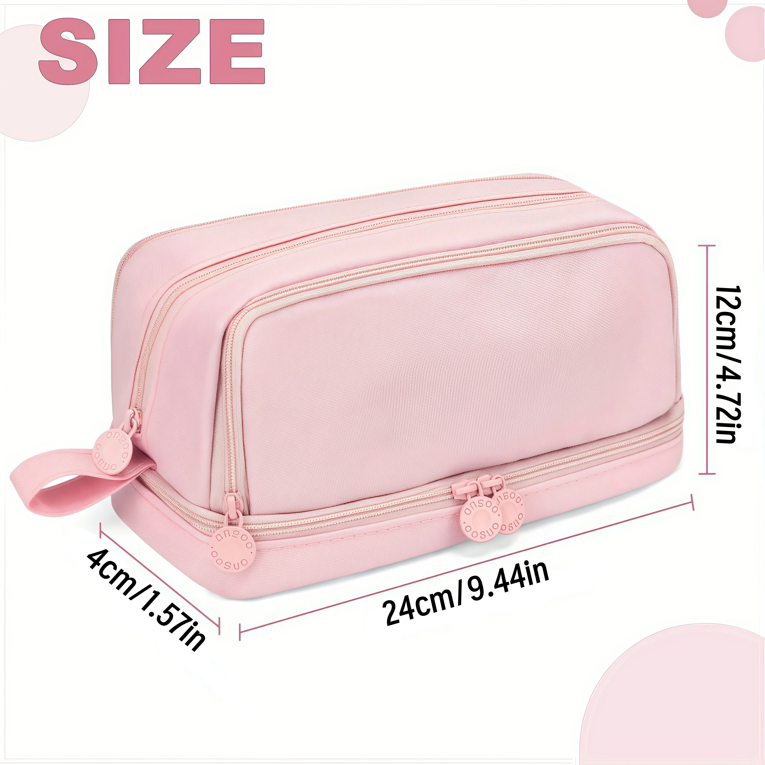 حقيبة قرطاسية محمولة ذات سعة كبيرة، مقلمة متينة مق...