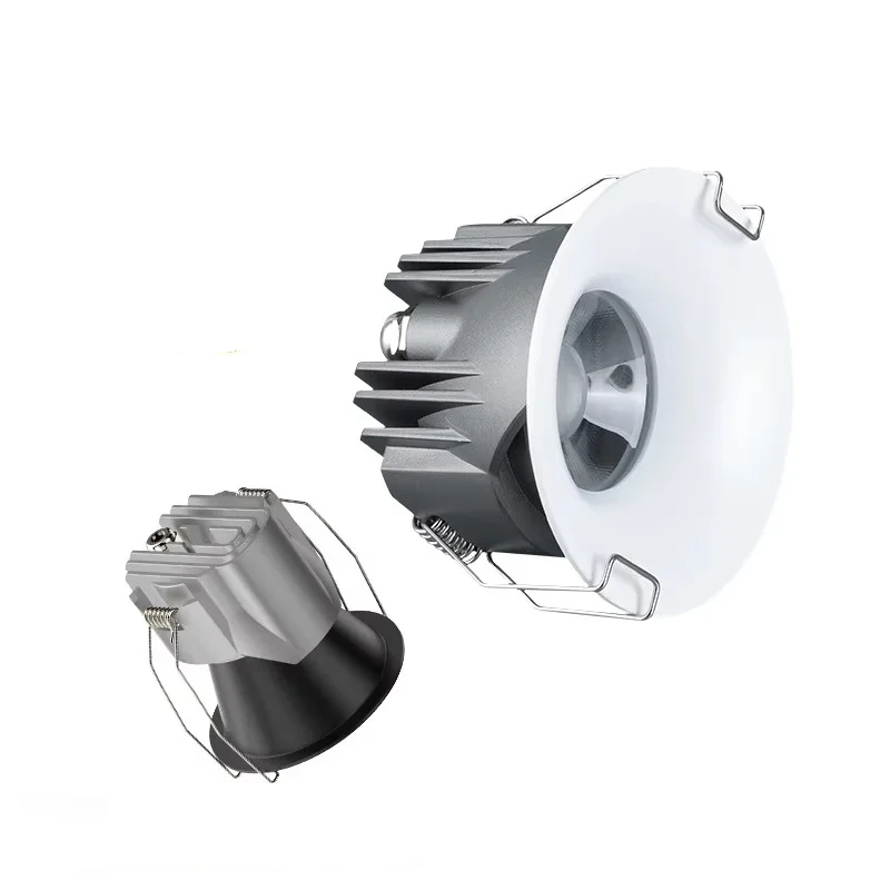 IP65 방수 다운라이트 LED 스포트라이트 내장형 COB 천장 조명 AC110V-220V 욕실 주방 발코니 화장실 조명 2700K
