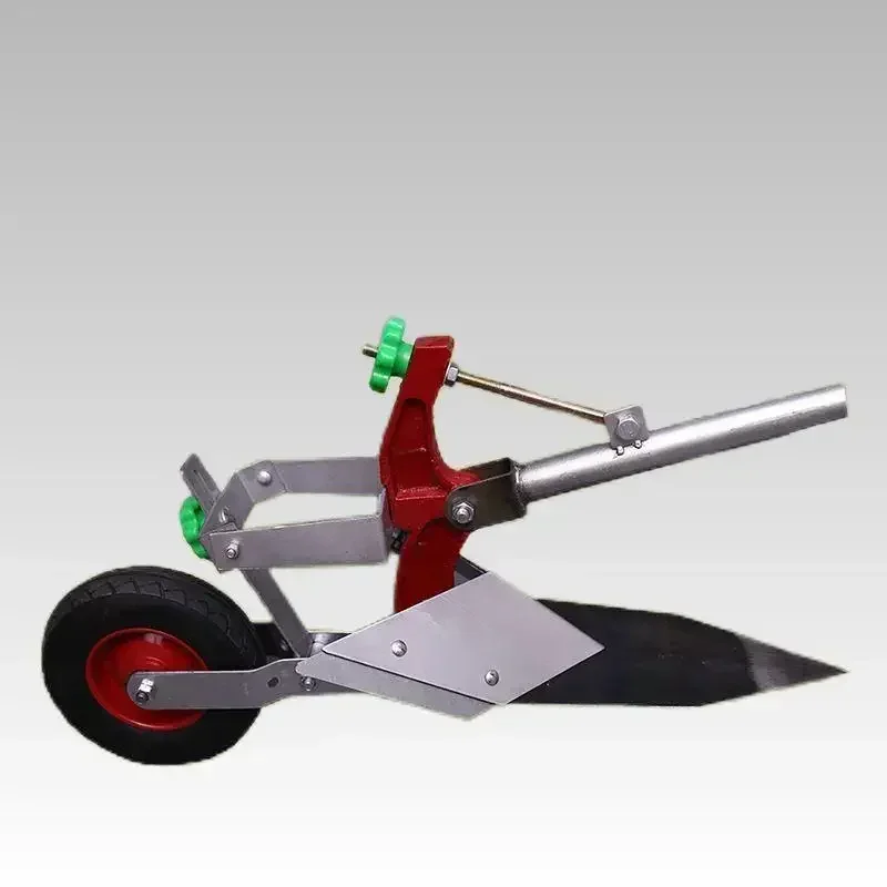 Manual Soil Ploughing Machine, Agricultural Trencher Ridge Mill Micro Tiller Small Trenching Plow Household Cultivator