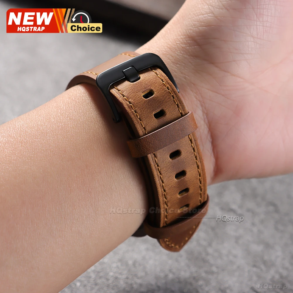 Premium Genuine Leather Watchband Replacement - Universal Strap