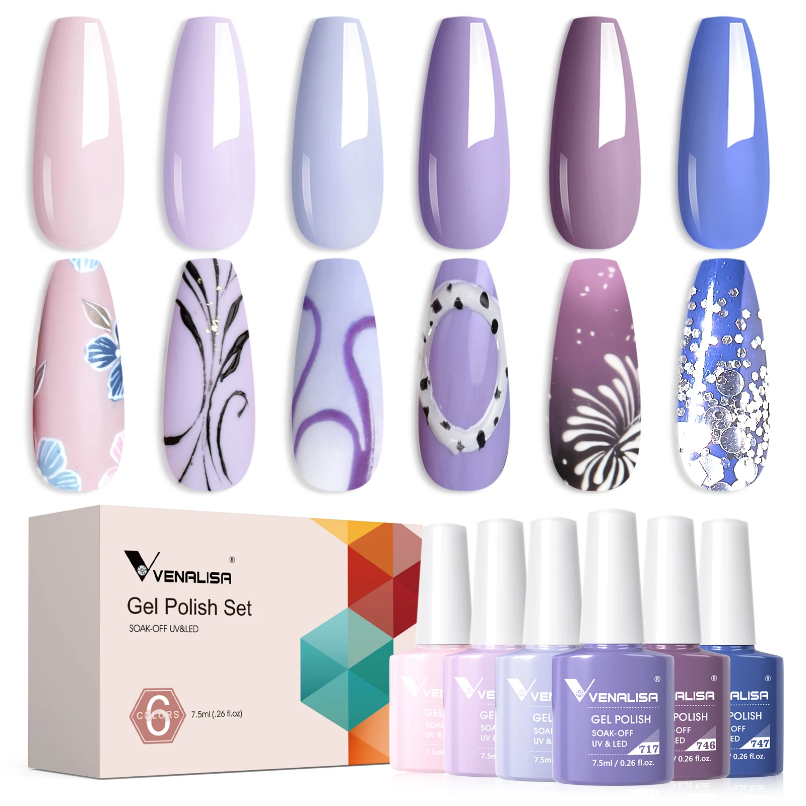 Venalisa Gel Nail Polish Summer Color Varnish Gel Set Soak