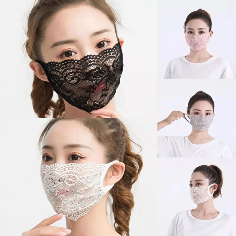 Ice Silk Mask for Women Summer Sun Protection UV Protection Face Covering Thin Breathable Gauze Eye Protection